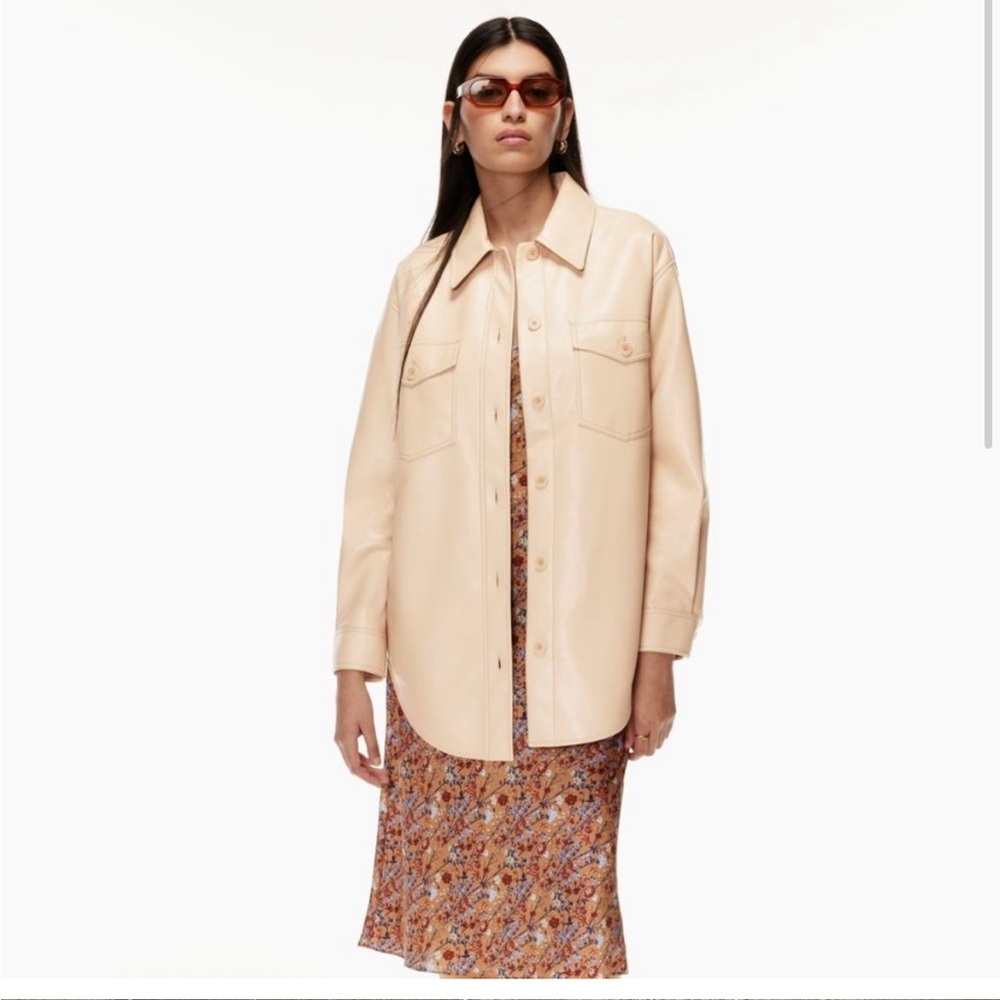 Aritzia Wilfred Ganna vegan leather shaket